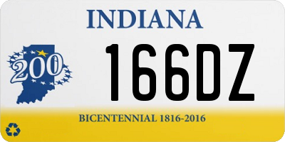 IN license plate 166DZ