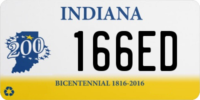 IN license plate 166ED