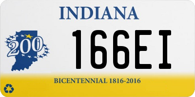 IN license plate 166EI