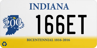 IN license plate 166ET