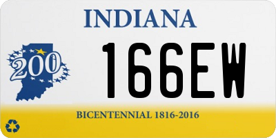 IN license plate 166EW