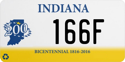 IN license plate 166F
