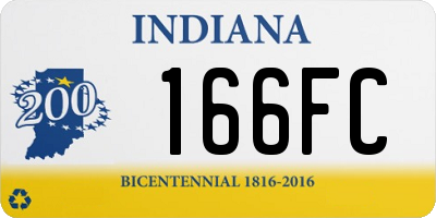 IN license plate 166FC