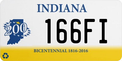 IN license plate 166FI