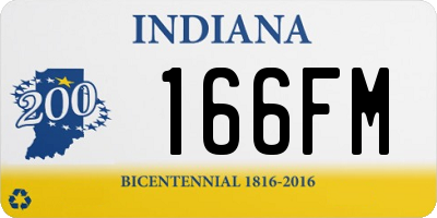 IN license plate 166FM
