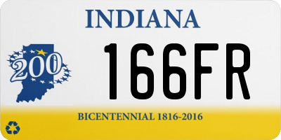IN license plate 166FR