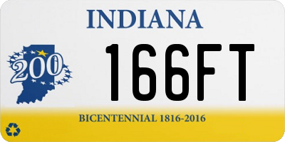 IN license plate 166FT