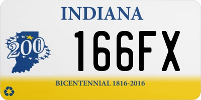 IN license plate 166FX