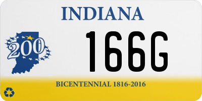 IN license plate 166G