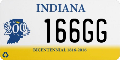 IN license plate 166GG