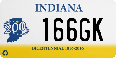 IN license plate 166GK