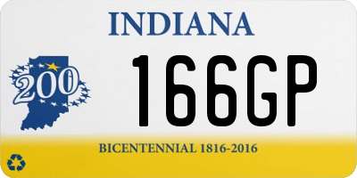 IN license plate 166GP