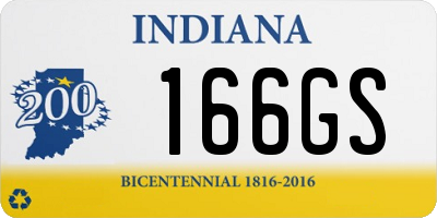 IN license plate 166GS