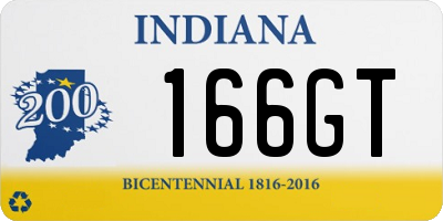 IN license plate 166GT