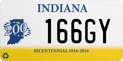IN license plate 166GY