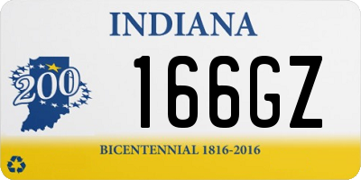 IN license plate 166GZ