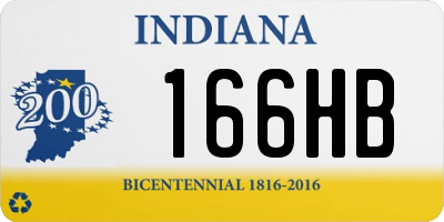 IN license plate 166HB