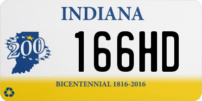 IN license plate 166HD