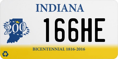 IN license plate 166HE