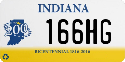 IN license plate 166HG