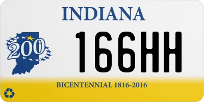 IN license plate 166HH