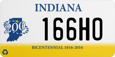 IN license plate 166HO