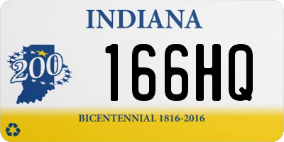 IN license plate 166HQ