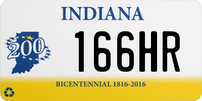 IN license plate 166HR