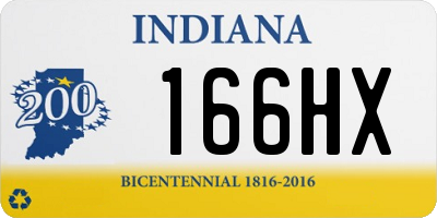 IN license plate 166HX