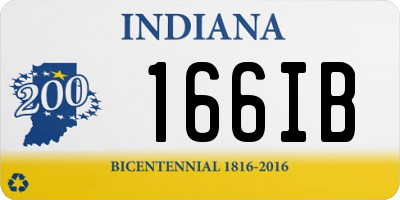 IN license plate 166IB