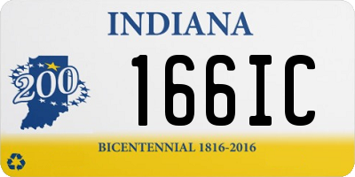 IN license plate 166IC