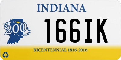 IN license plate 166IK