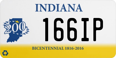 IN license plate 166IP