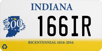 IN license plate 166IR