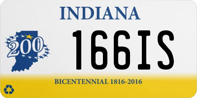 IN license plate 166IS