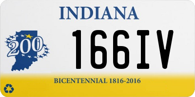 IN license plate 166IV