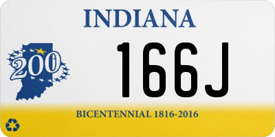 IN license plate 166J