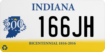 IN license plate 166JH