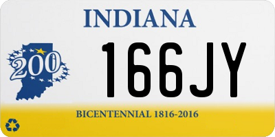 IN license plate 166JY