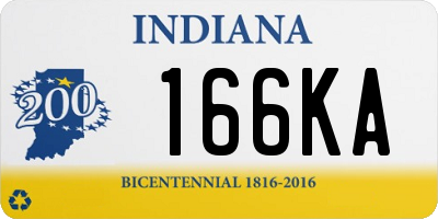 IN license plate 166KA