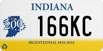 IN license plate 166KC