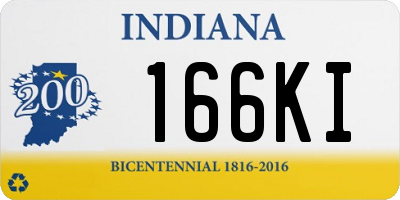 IN license plate 166KI
