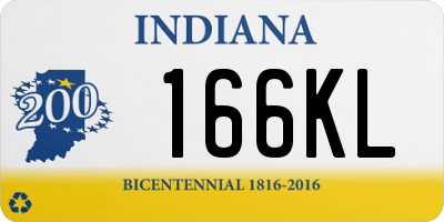 IN license plate 166KL