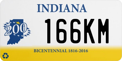 IN license plate 166KM