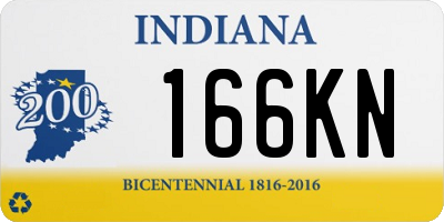 IN license plate 166KN