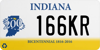 IN license plate 166KR