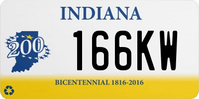 IN license plate 166KW