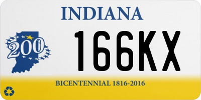 IN license plate 166KX