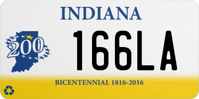 IN license plate 166LA