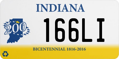 IN license plate 166LI